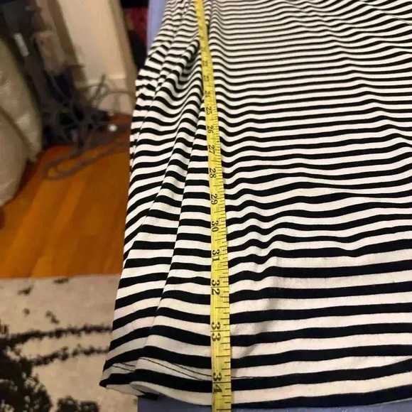 Old Navy Black and White Striped Halter A-Line Midi Dress - Picture 4 of 6